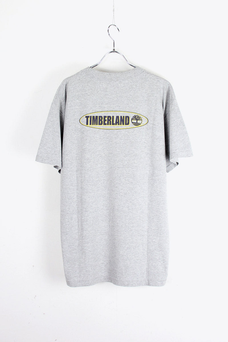 MADE IN USA 90'S LOGO T-SHIRT / GREY [SIZE: L USED]