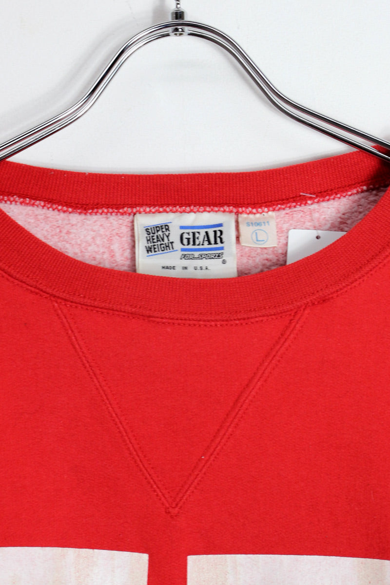 MADE IN USA 90'S BOSTON UNIVERSITY SWEATSHIRT / RED [SIZE: L USED]