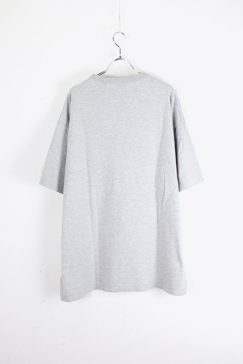 90s S/S BASEBALL EMBROIDERY POCKET T-SHIRT / GREY [SIZE: XL USED]
