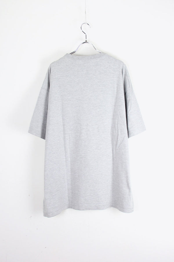 90s S/S BASEBALL EMBROIDERY POCKET T-SHIRT / GREY [SIZE: XL USED]