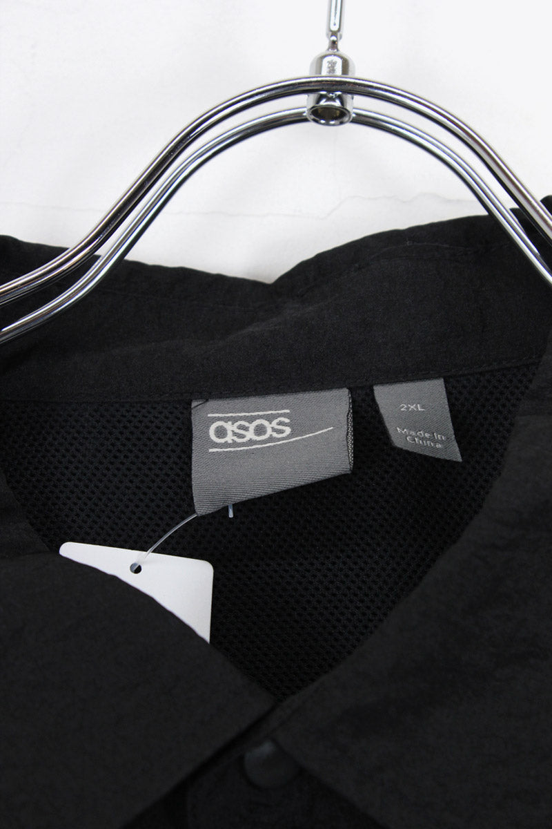 NYLON COATH SHIRT JACKET / BLACK [SIZE: 2XL USED]