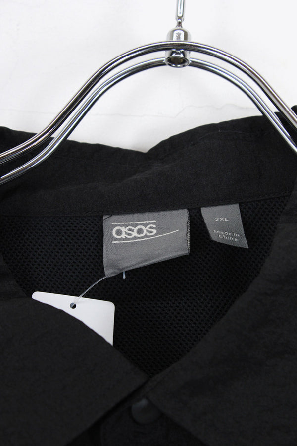NYLON COAT SHIRT JACKET / BLACK [SIZE: 2XL USED]