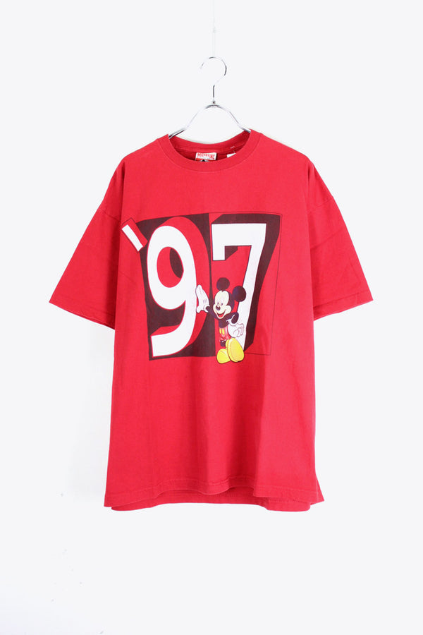 97'S MICKEY T-SHIRT / RED [SIZE: L USED]
