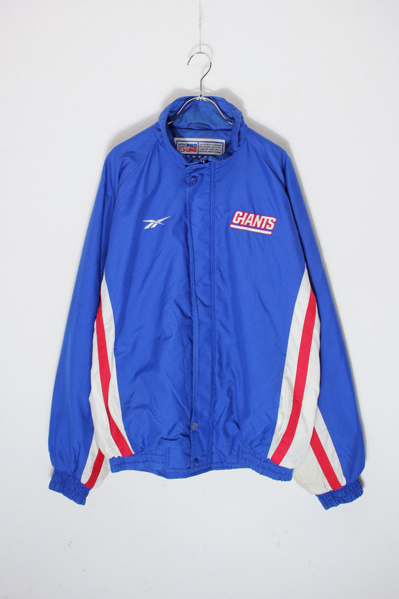 90'S NFL NY GIANTS ZIP NYLON JACKET / BLUE [SIZE: M USED]