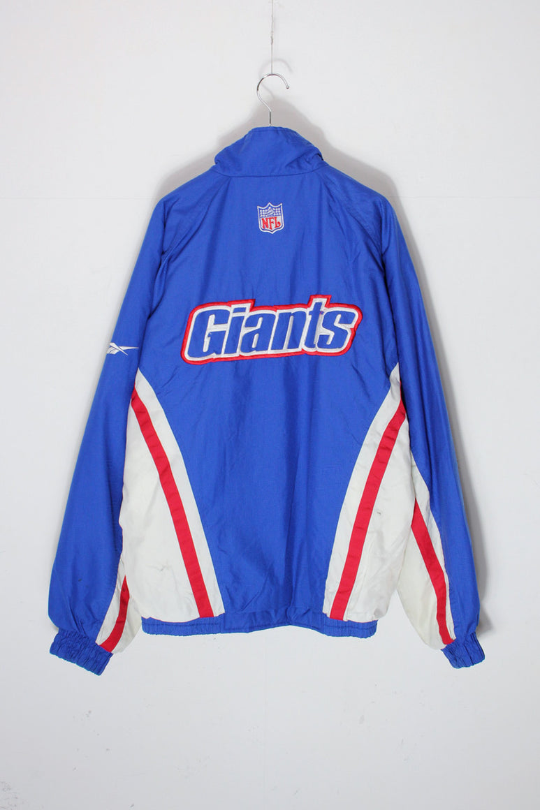 90'S NFL NY GIANTS ZIP NYLON JACKET / BLUE [SIZE: M USED]