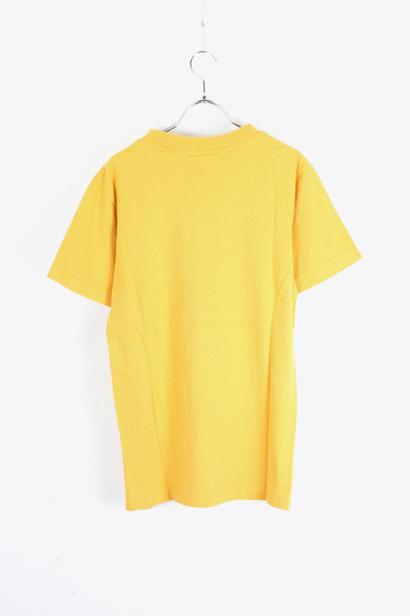 90'S WALT DISNEY WORLD S/S LOGO EMBROIDERY T-SHIRT / DUSTY YELLOW [SIZE: S USED]