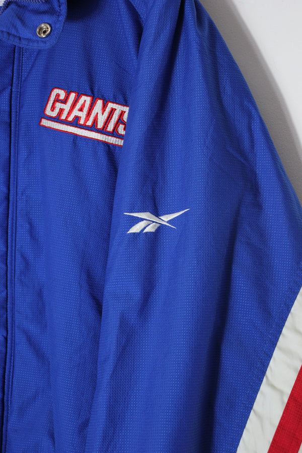 90'S NFL NY GIANTS ZIP NYLON JACKET / BLUE [SIZE: M USED]