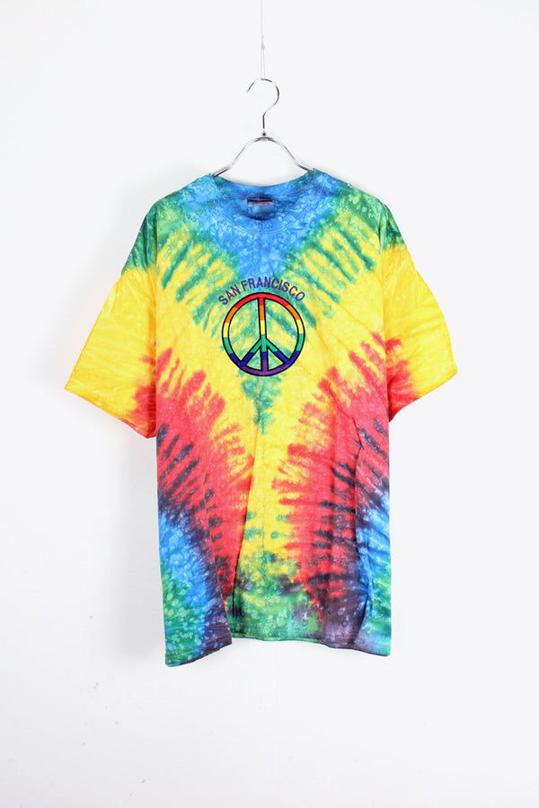 S/S PIECE MARK TYE DYE T-SHIRT / MULTI [SIZE: XL USED]