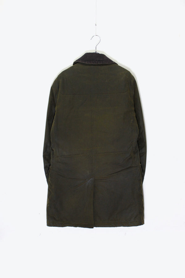 MADE IN BULGARIA DUFFEL OILED HALF COAT / KHAKI［SIZE: M USED]
