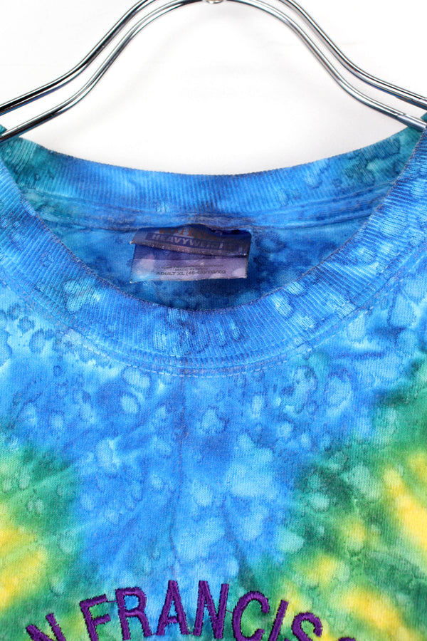 S/S PIECE MARK TYE DYE T-SHIRT / MULTI [SIZE: XL USED]
