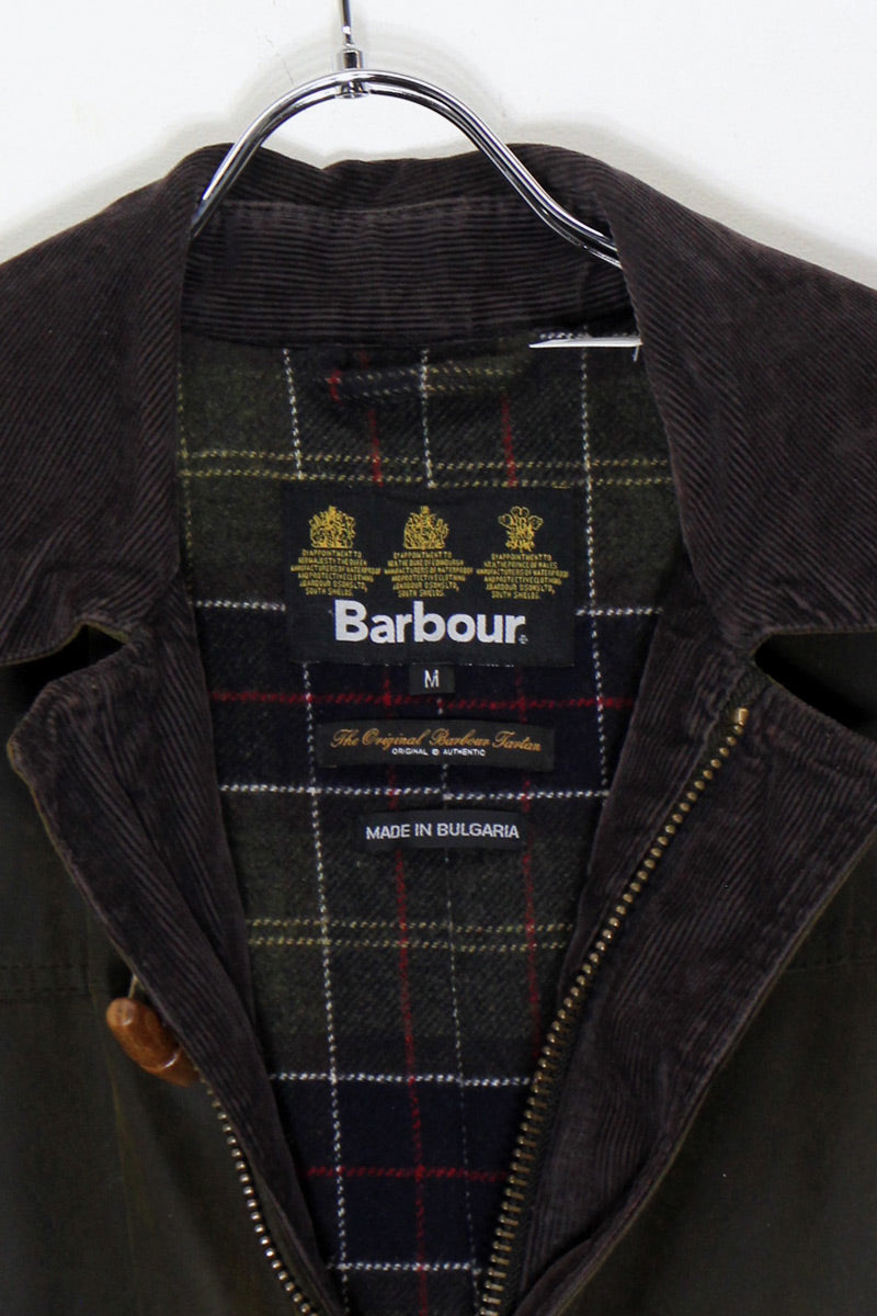 MADE IN BULGARIA DUFFEL OILED HALF COAT / KHAKI［SIZE: M USED]
