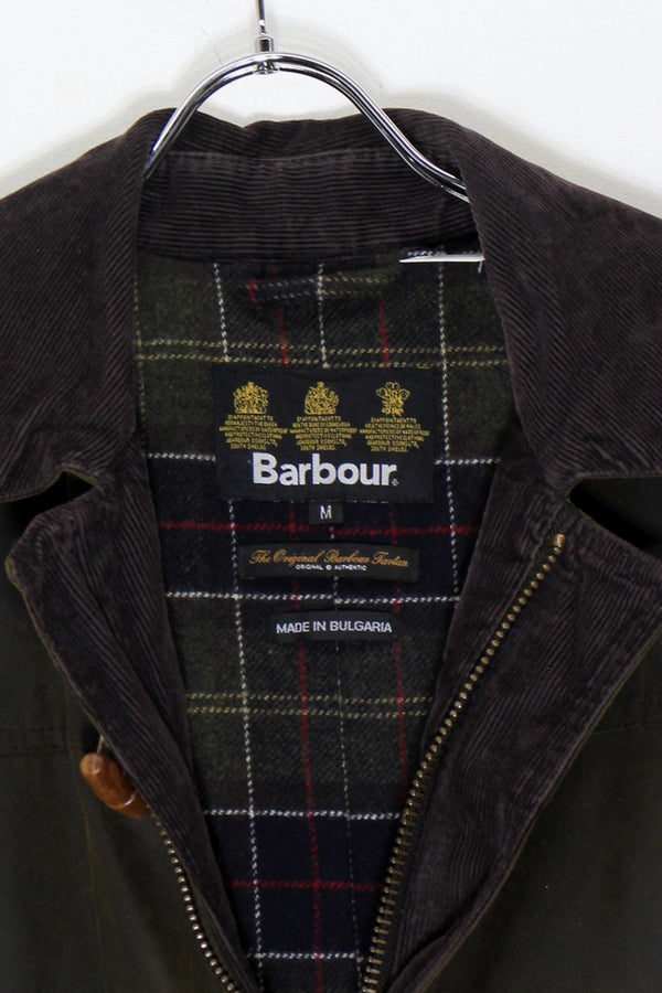 MADE IN BULGARIA DUFFEL OILED HALF COAT / KHAKI［SIZE: M USED]