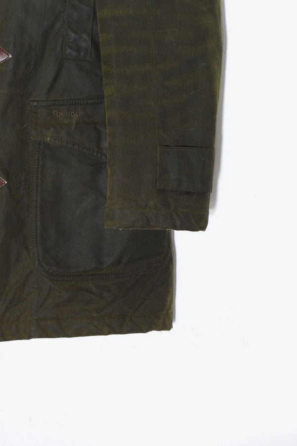 MADE IN BULGARIA DUFFEL OILED HALF COAT / KHAKI［SIZE: M USED]