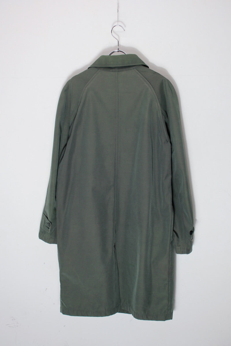 NYLON BALMACAAN COAT / KHAKI [SIZE: M equivalent USED]