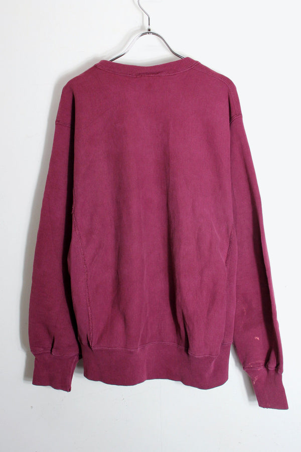 MADE IN USA 90'S KANSAS UNIVERSITY REVERSE WEAVE SWEATSHIRT / BURGUNDY [SIZE: L USED]