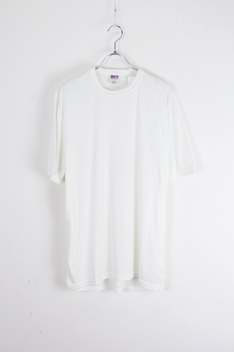 MADE IN USA 90'S CAPILENE S/S CREW NECK T-SHIRT / WHITE [SIZE: L USED]