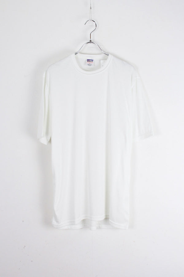 MADE IN USA 90'S CAPILENE S/S CREW NECK T-SHIRT / WHITE [SIZE: L USED]