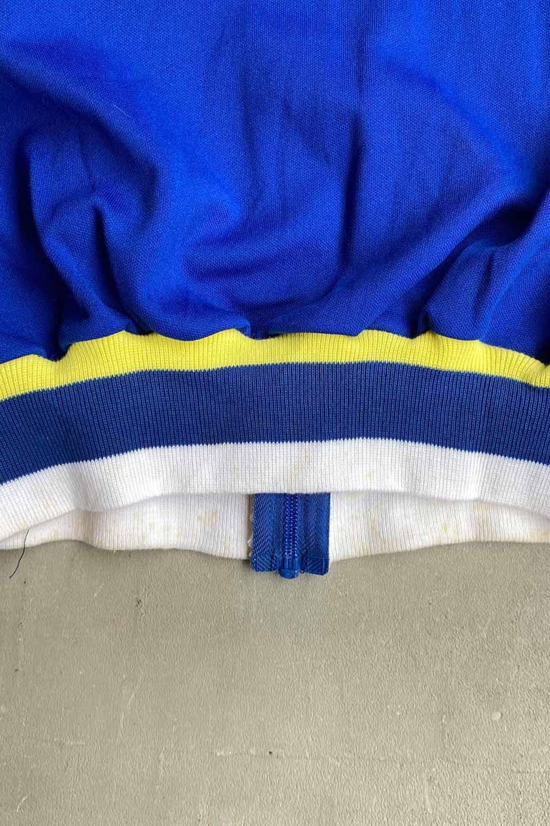 90'S JERSEY TRACK JACKET / BLUE [SIZE: XL USED]