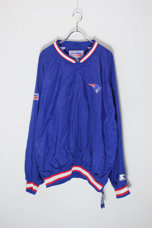 90'S NFL PATRIOTS PULLOVER NYLON JACKET / BLUE [SIZE: M USED]