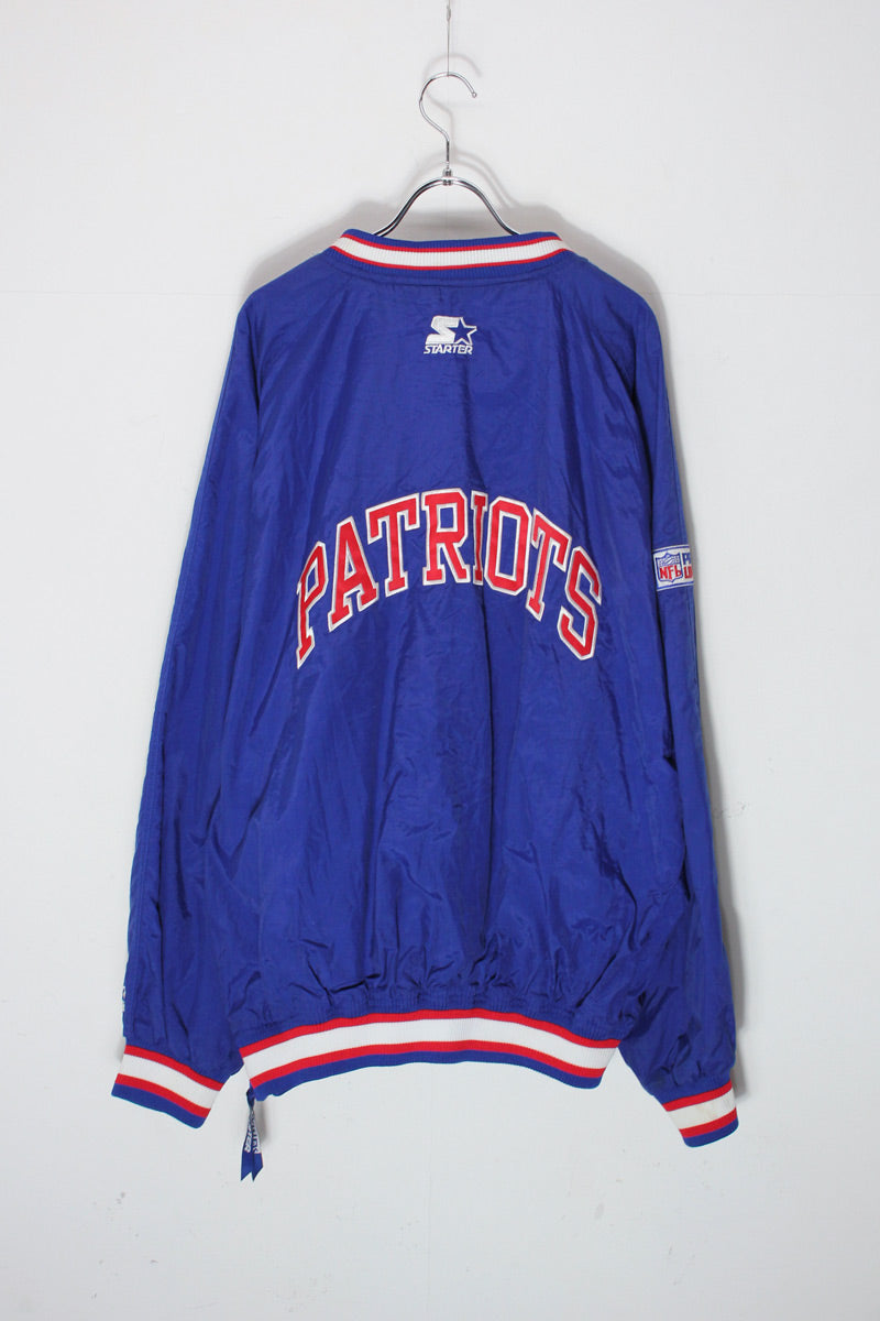 90'S NFL PATRIOTS PULLOVER NYLON JACKET / BLUE [SIZE: M USED]