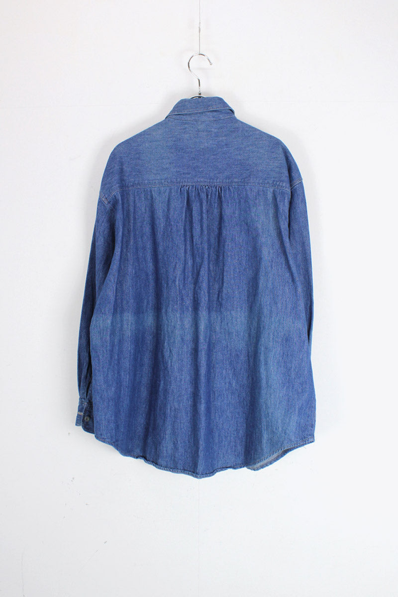 MADE IN USA L/S DENIM SHIRT / INDIGO [SIZE: Equivalent to XL USED]