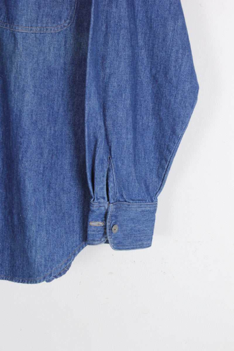 MADE IN USA L/S DENIM SHIRT / INDIGO [SIZE: Equivalent to XL USED]