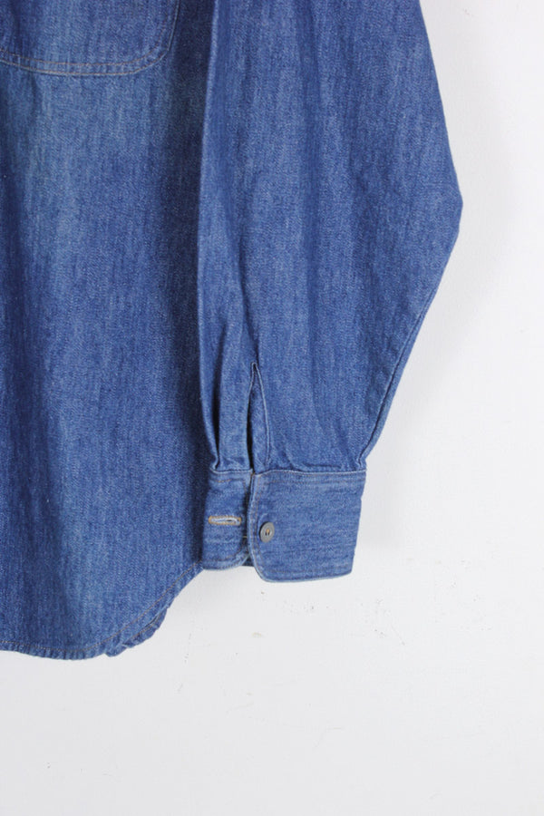 MADE IN USA L/S DENIM SHIRT / INDIGO [SIZE: Equivalent to XL USED]