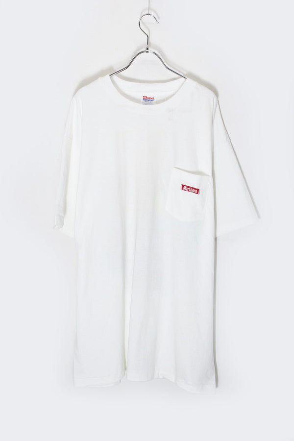 MADE IN USA 90'S S/S MARLBORO CACTUS BACK PRINT ADVERTISING T-SHIRT / WHITE [SIZE: XL DEADSTOCK/NOS]