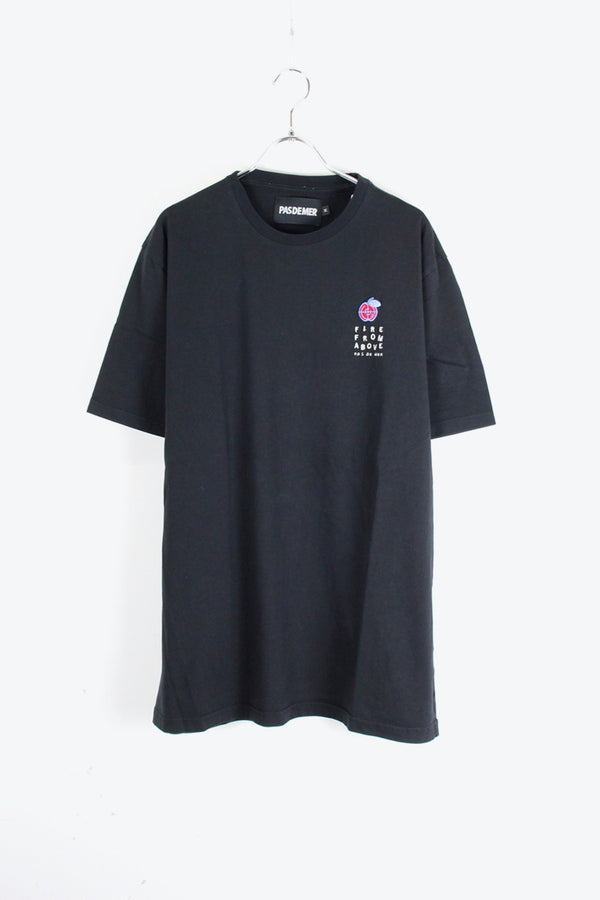 FIRE FROM ABOVE S/S ONE POINT T-SHIRT / BLACK [SIZE: M USED]