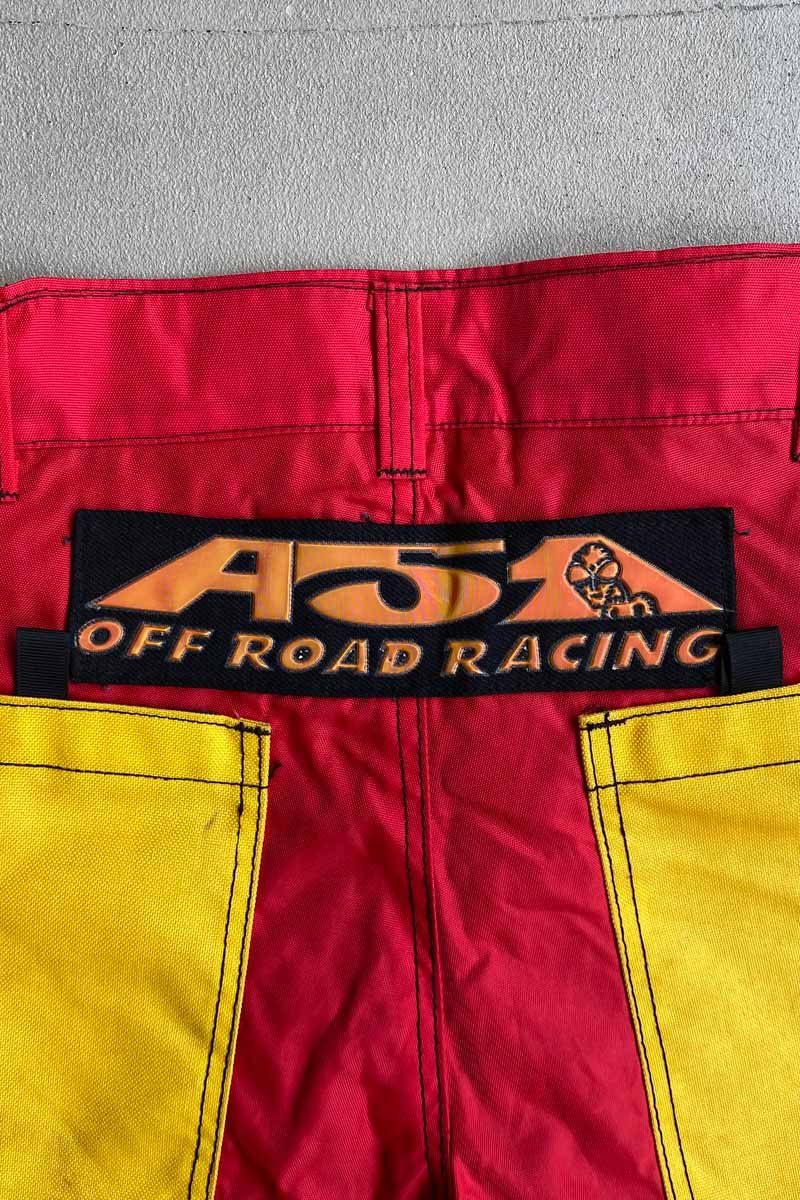 OFF ROAD RACING NYLON PANTS / RED [SIZE: M USED]