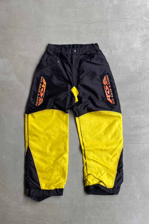 OFF ROAD RACING NYLON PANTS / YELLOW [SIZE: S USED]