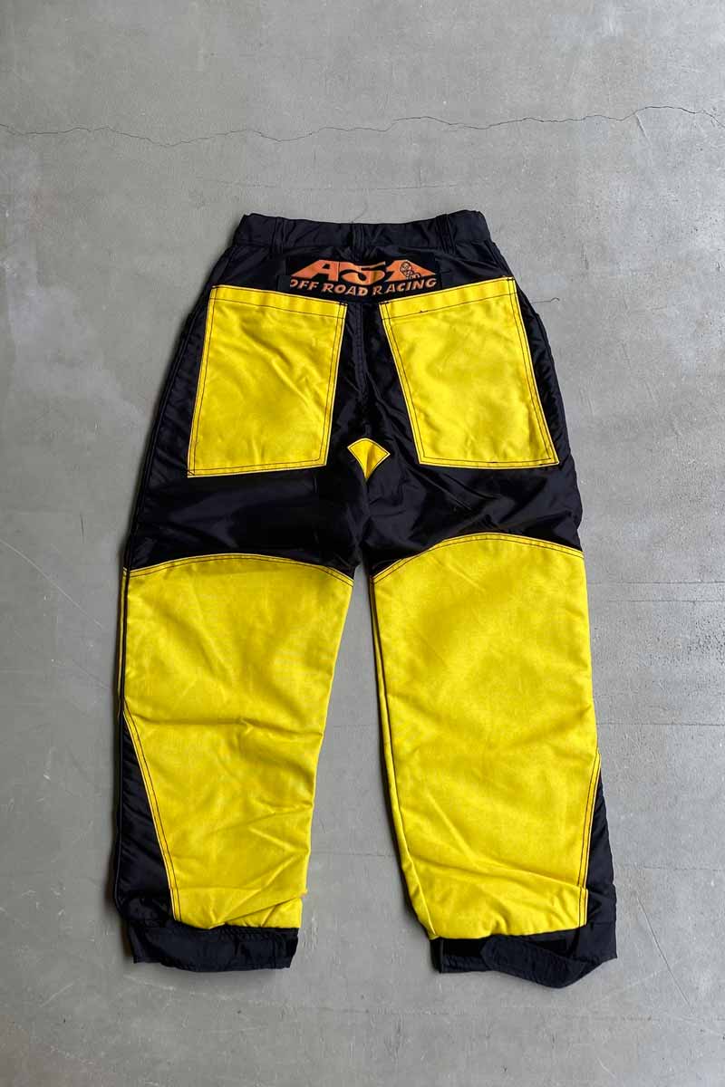 OFF ROAD RACING NYLON PANTS / YELLOW [SIZE: S USED]