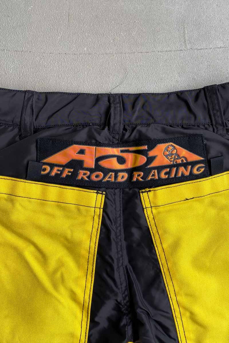 OFF ROAD RACING NYLON PANTS / YELLOW [SIZE: S USED]