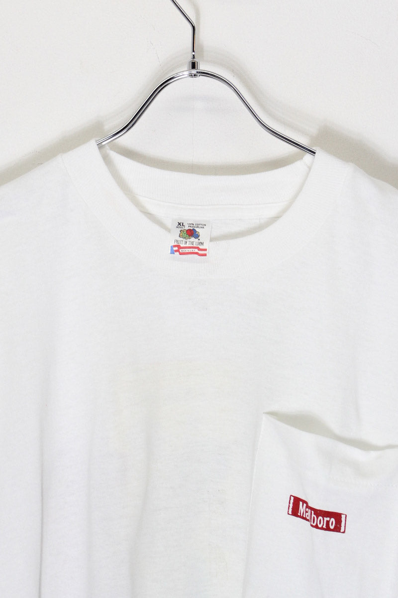 MADE IN USA 90'S S/S MARLBORO CACTUS BACK PRINT ADVERTISING T-SHIRT / WHITE [SIZE: XL DEADSTOCK/NOS]