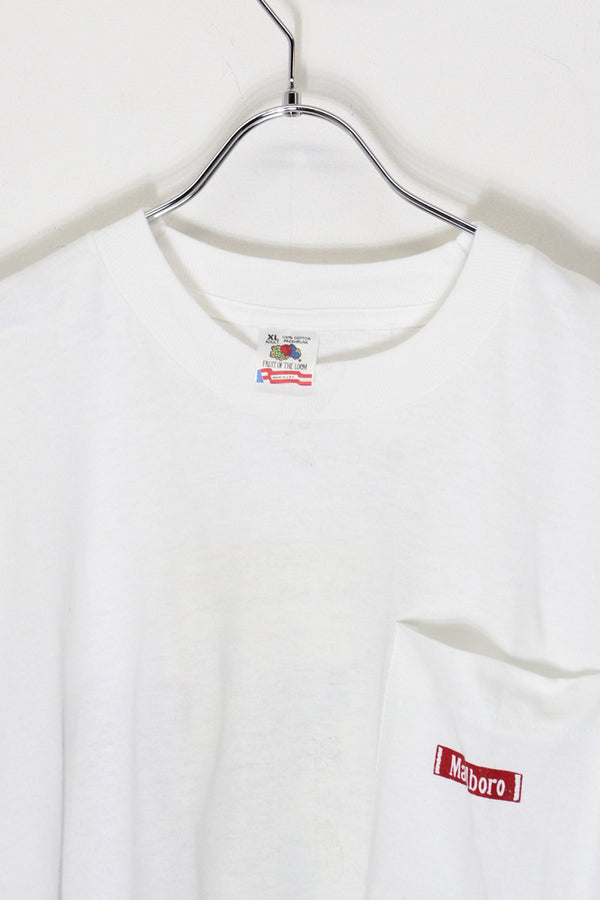 MADE IN USA 90'S S/S MARLBORO CACTUS BACK PRINT ADVERTISING T-SHIRT / WHITE [SIZE: XL DEADSTOCK/NOS]
