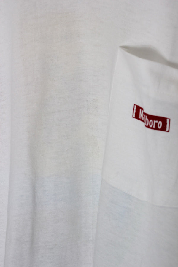 MADE IN USA 90'S S/S MARLBORO CACTUS BACK PRINT ADVERTISING T-SHIRT / WHITE [SIZE: XL DEADSTOCK/NOS]