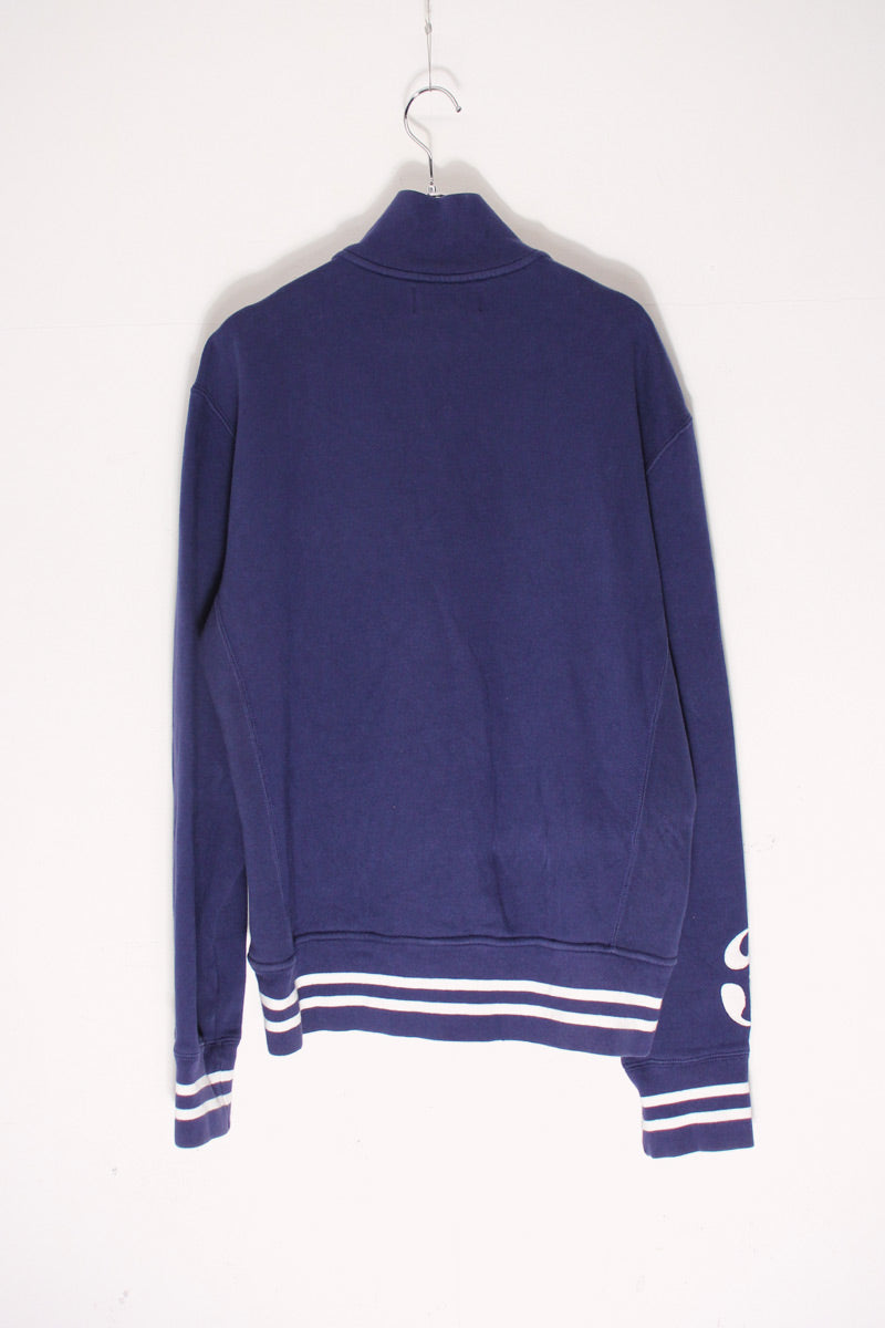 90'S 381 BLEEKER HALF-ZIP SWEATSHIRT / NAVY/WHITE [SIZE: M USED]