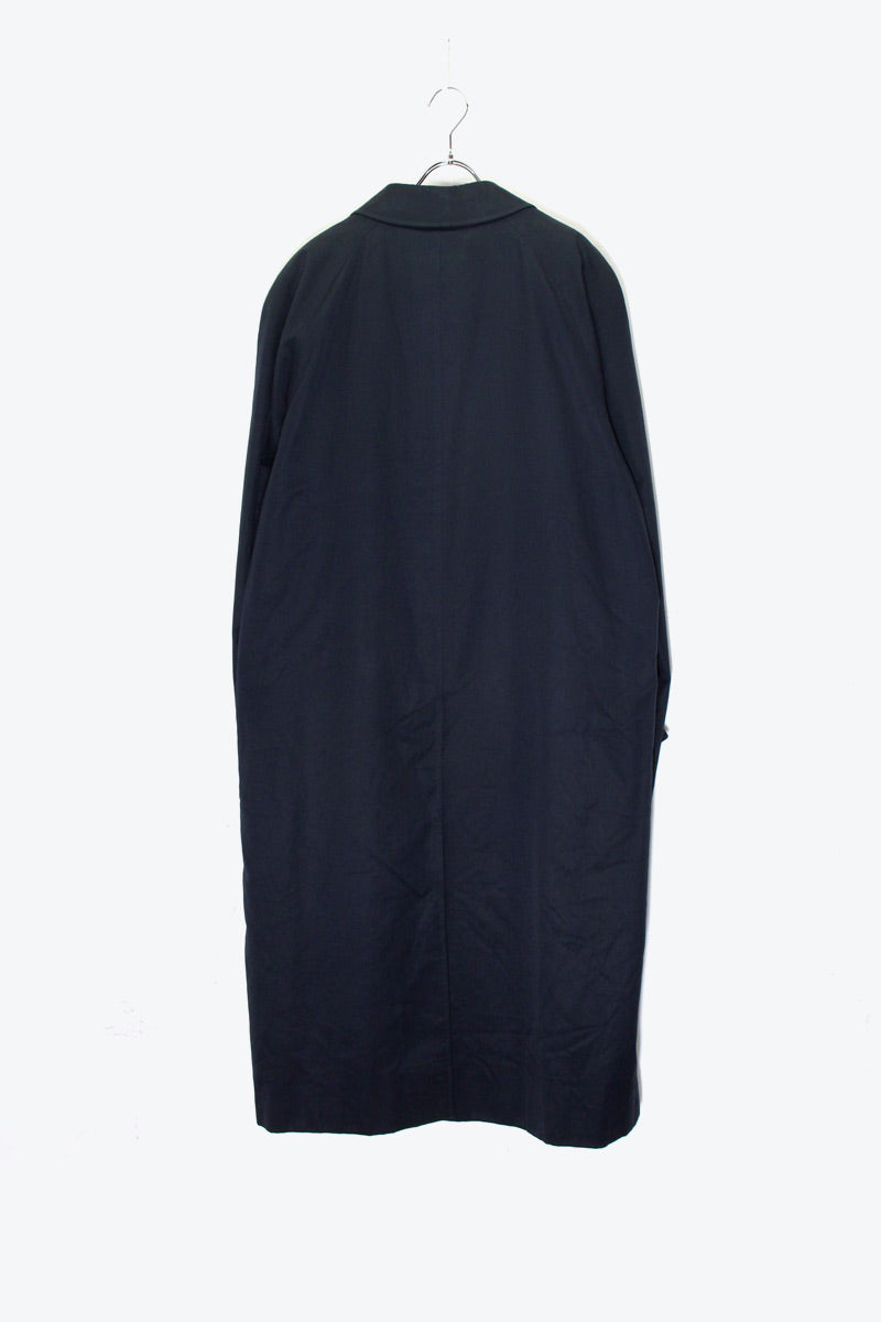 MADE IN ENGLAND 90'S BALMACAAN COAT W/LINER / NAVY [SIZE: L equivalent USED]