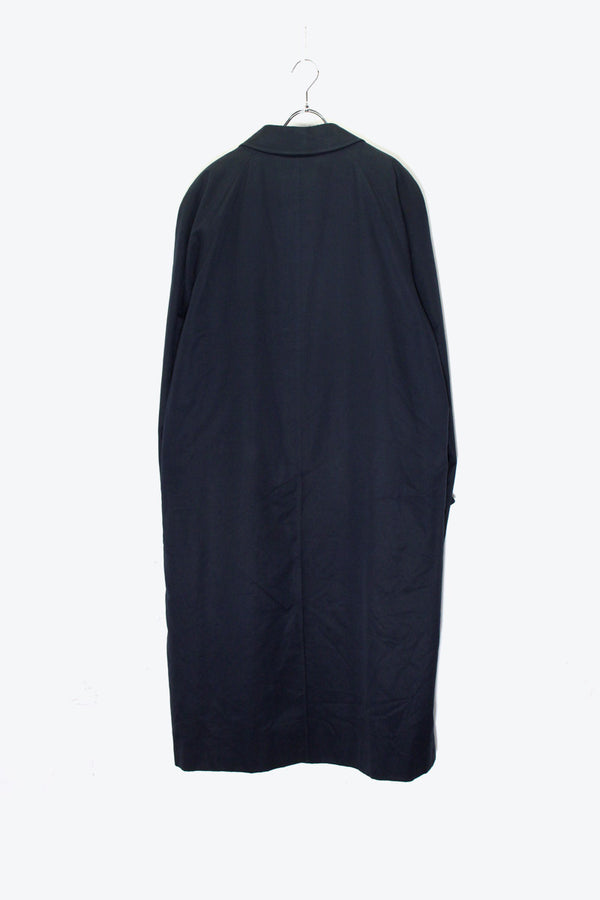 MADE IN ENGLAND 90'S BALMACAAN COAT W/LINER / NAVY [SIZE: L equivalent USED]
