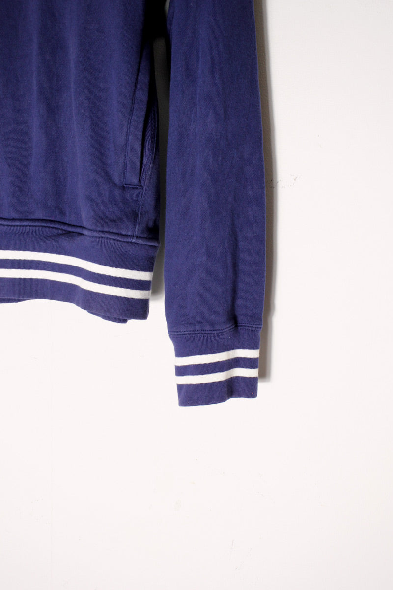 90'S 381 BLEEKER HALF-ZIP SWEATSHIRT / NAVY/WHITE [SIZE: M USED]