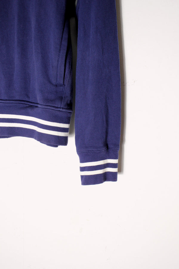 90'S 381 BLEEKER HALF-ZIP SWEATSHIRT / NAVY/WHITE [SIZE: M USED]