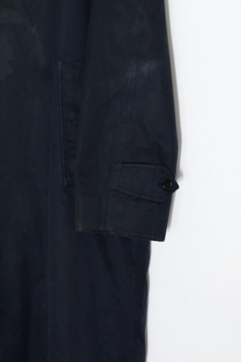 MADE IN ENGLAND 90'S BALMACAAN COAT W/LINER / NAVY [SIZE: L equivalent USED]