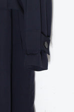 画像をギャラリービューアに読み込む, MADE IN ITALY 17&#39;S DESIGN BACK BELT COTTON NYLON COAT / NAVY［SIZE: L相当 USED]
