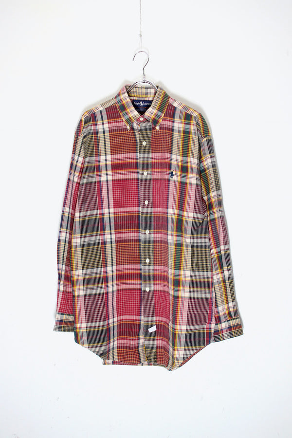 90s Long Sleeve Button-Down Check Shirt / Multi [SIZE: S USED]