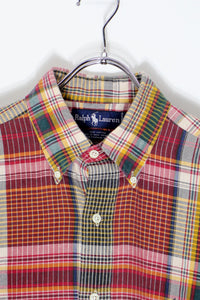 90'S L/S B.D CHECK SHIRT / MULTI [SIZE: S USED]
