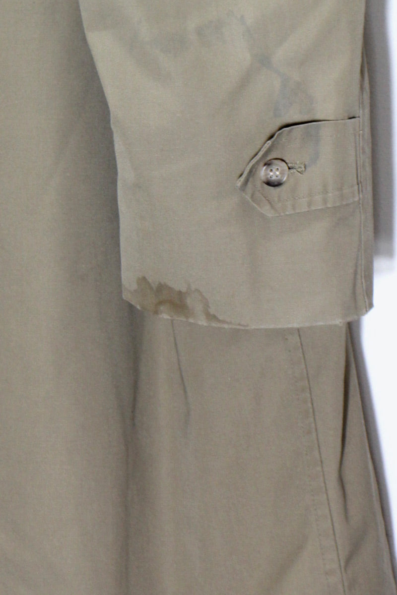 90'S BALMACAAN COAT W / FUR LINER / BEIGE [SIZE: M equivalent USED]