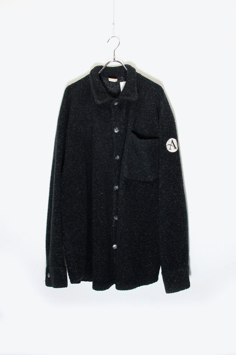 90'S BOA FLEECE SHIRT JACKET / BLACK [ SIZE: XL USED ]