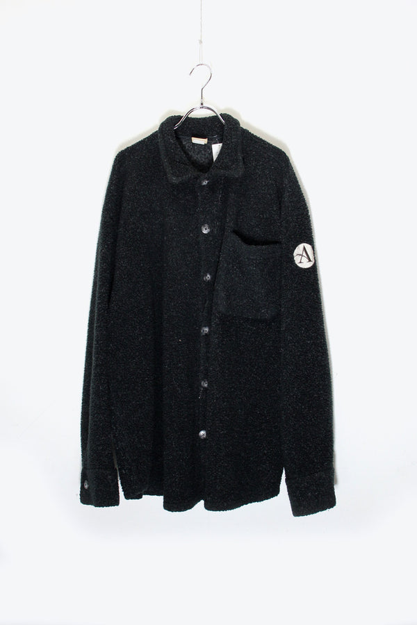90'S BOA FLEECE SHIRT JACKET / BLACK [ SIZE: XL USED ]