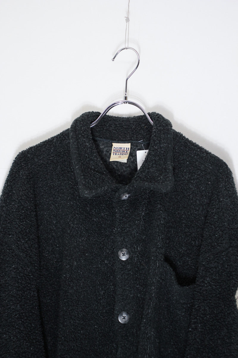 90'S BOA FLEECE SHIRT JACKET / BLACK [ SIZE: XL USED ]