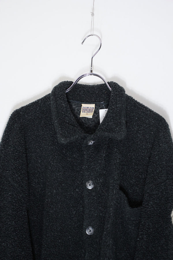 90'S BOA FLEECE SHIRT JACKET / BLACK [ SIZE: XL USED ]